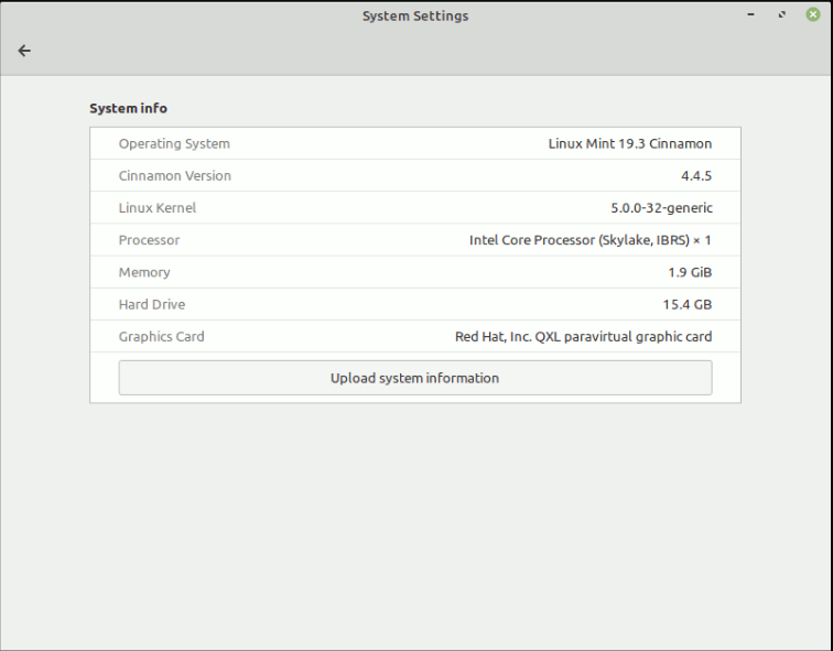 Linuxmint System Info