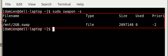 Swap File Swapon