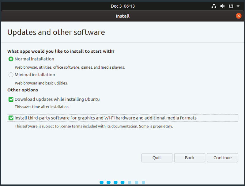 Ubuntu Installation Update