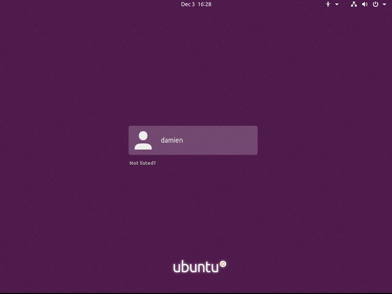 Ubuntu Login Screen