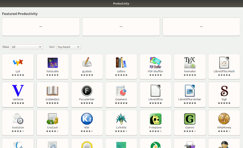 Ubuntu Software Category