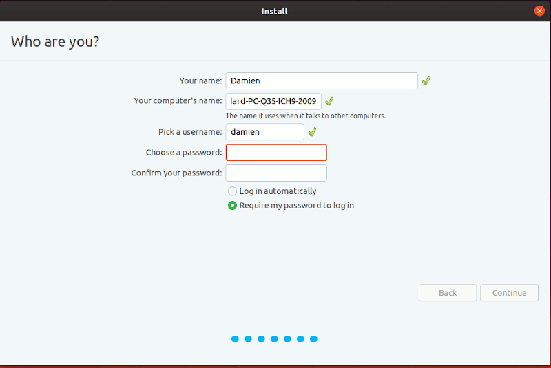 Windows Install Ubuntu Username