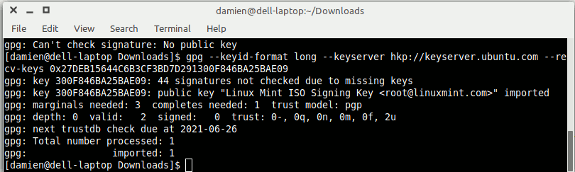 Gpg Imported Public Key