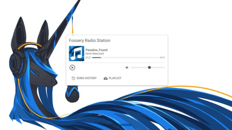A screenshot of the public facing page for an AzuraCast radio station.
